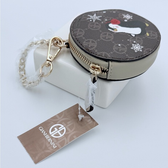 Giani Bernini Saffiano Leather Penguin Coin Purse NWT - Picture 6 of 8